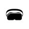 VR glasses vector virtual reality headset icon. Virtual reality helmet isolated goggles device illustration