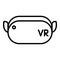 Vr goggles equipment icon, outline style