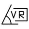 Vr visual icon, outline style