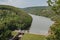 Vranov dam from city Znojmo, river Dyje and forest, national park Podyji, Czech republic