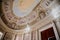 Vranov nad dyji, Southern Moravia, Czech Republic, 03 July 2021: Castle interior of monumental baroque Hall with frescoes and