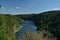 Vranov reservoir dam in summer