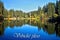 Vrbicke pleso - mirroring on the water level of the Vrbicke tarn in Demanovska valley in Slovakia.