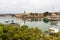 Vrbnik Croatia..Landscape on the Adriatic Sea on the island of Krk. Marina with yachts