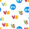 VS Abbreviation, Versus Vector Seamless Pattern