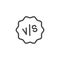 VS line icon. Abbreviation of Latin word Versus, meaning Against. Graphic symbol for competitions, sports, battles