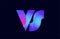 vs v s spink blue gradient alphabet letter combination logo icon