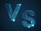 VS versus letters V, S dark blue vector logo icon