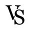 VS versus letters vector logo icon isolated on white background. VS versus symbol for confrontation or opposition design concept