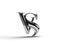 VS Versus Silver Sign 3D Render Company Letter Logo