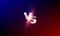 VS versus vector background. Red and blue mma fight competition VS light blast sparkle