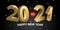 VS web banner fight the old year against the new year, golden numbers 20 Vs 21 on a black background