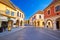 Vukovar town square and architecture street view