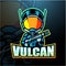Vulcan mascot esport logo design