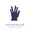 Vulcan salute icon. Trendy flat vector Vulcan salute icon on white background from Hands and guestures collection