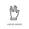 Vulcan salute icon. Trendy modern flat linear vector Vulcan salute icon on white background from thin line Hands and guestures co