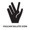 Vulcan salute icon vector isolated on white background, logo con