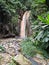 Vulcanic waterfall at Diamond Botanical Gardens, Saint Lucia