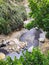 Vulcanic waterfall at Diamond Botanical Gardens, Saint Lucia