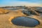 Vulcanii noroiosi Mud Volcanoes Romania lanscape sunset rocky dry landmark