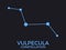 Vulpecula constellation. Stars in the night sky. Cluster of stars and galaxies. Constellation of blue on a black background.