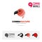 Vulture bird concept icon set and modern brand identity logo template and app symbol based on comma sign