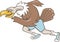 Vulture Buzzard Runner Running Cartoon