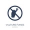 Vulture funds icon. Trendy flat vector Vulture funds icon on white background from business collection