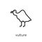 Vulture icon. Trendy modern flat linear vector Vulture icon on w