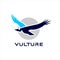 Vulture logo flying bird animal vector