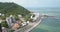 Vung Tau, Vietam, Asia, South-East Asia, 4k drone footage with beautiful views: fishing boats, resorts, mountain, port