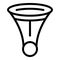 Vuvuzela buzzing instrument icon outline vector. Sport fans pipe