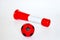 Vuvuzela red alternating white cheer football support trumpet fans