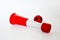 Vuvuzela red alternating white cheer football support trumpet fans