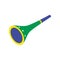 Vuvuzela trumpet icon, isometric 3d style