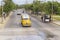 VVARADERO, CUBA - JANUARY 05, 2018: Classic yellow Ford retro ca