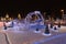 VVC (former HDNH) park in winter night, Moscow