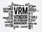 VVRM - Vendor Relationship Management word cloud, business concept