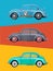 VW Beetle Bug vector illustration poster template