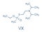 VX nerve agent molecule chemical weapon. Skeletal formula.