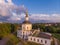 Vyazma, Church Church of Nativity of the Blessed Virgin Mary. Aerial photography