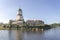 Vyborg castle is located on a separate island and connected to main land with bridges. Russia