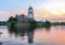 Vyborg Castle at sunset, Russia