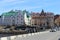 Vyborg, view of the old Town hall square from the side of the fortress bridge