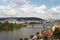 Vysehrad railway bridge View. Prague