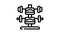 w-barbell gym equipment line icon animation