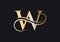 W Letter Initial Luxurious Logo Template. W Logo Golden Concept. W Letter Logo with Golden Luxury Color and Monogram Design