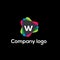 W letter video company vector logo design