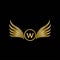 W letter wing vector logo. Wing icon vector