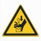 W030 ISO 7010 Registered safety signs Warnings Hand crushing between press brake tool